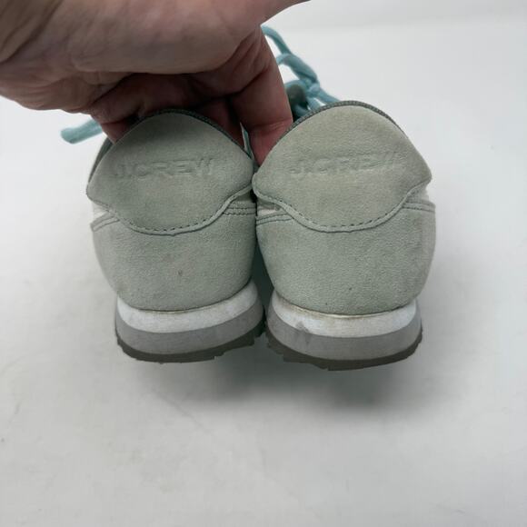 J. Crew Light Mint Green Color Block Brogue Suede Trainer Sneakers Womens Size 6 - Picture 8 of 11